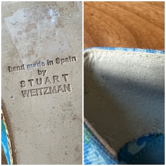 STUART WEITZMAN THEODORA & CALLUM SANDAL 9 ESPADRILLE WEDGE OPEN TOE COASTAL - Picture 12 of 12